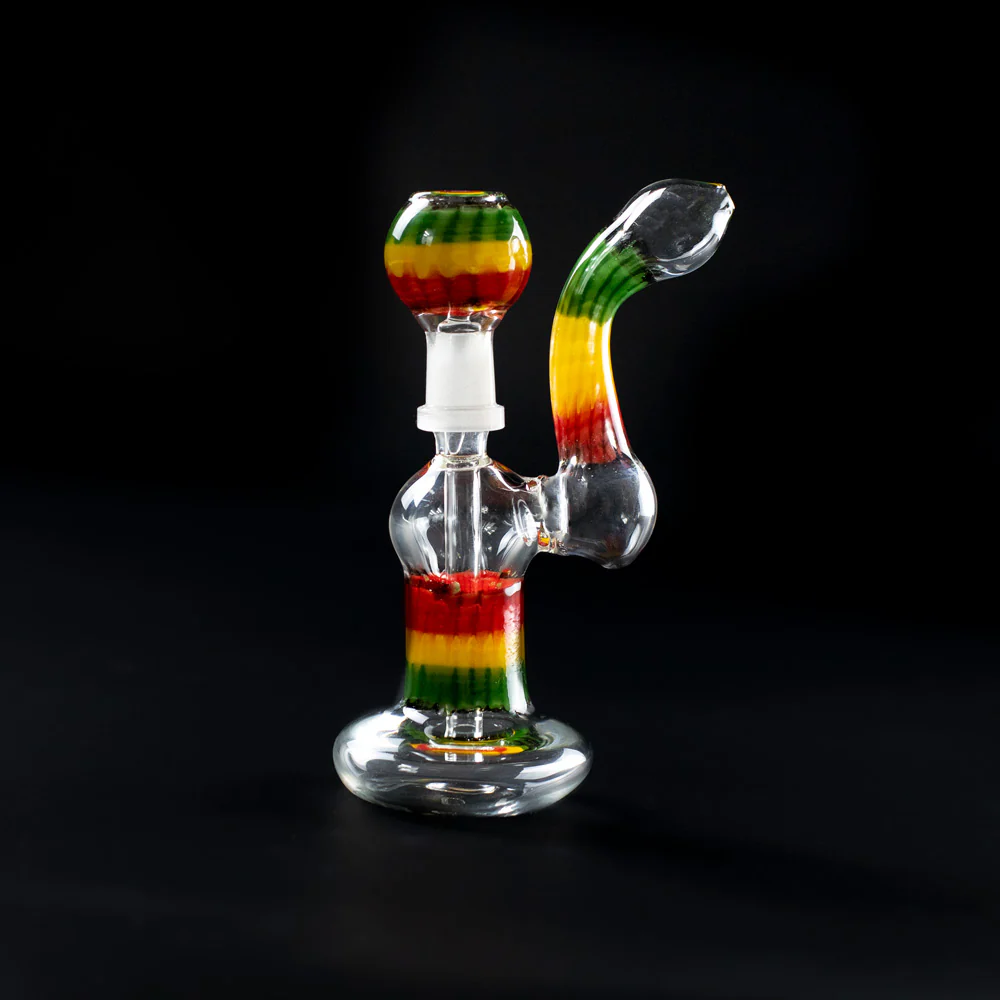 21CM RASTA DAB SETUP GLASS BUBBLER - Image 3