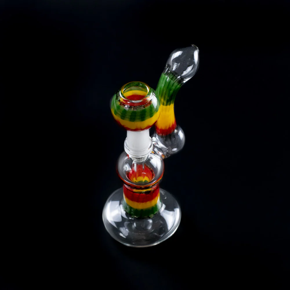 21CM RASTA DAB SETUP GLASS BUBBLER - Image 4