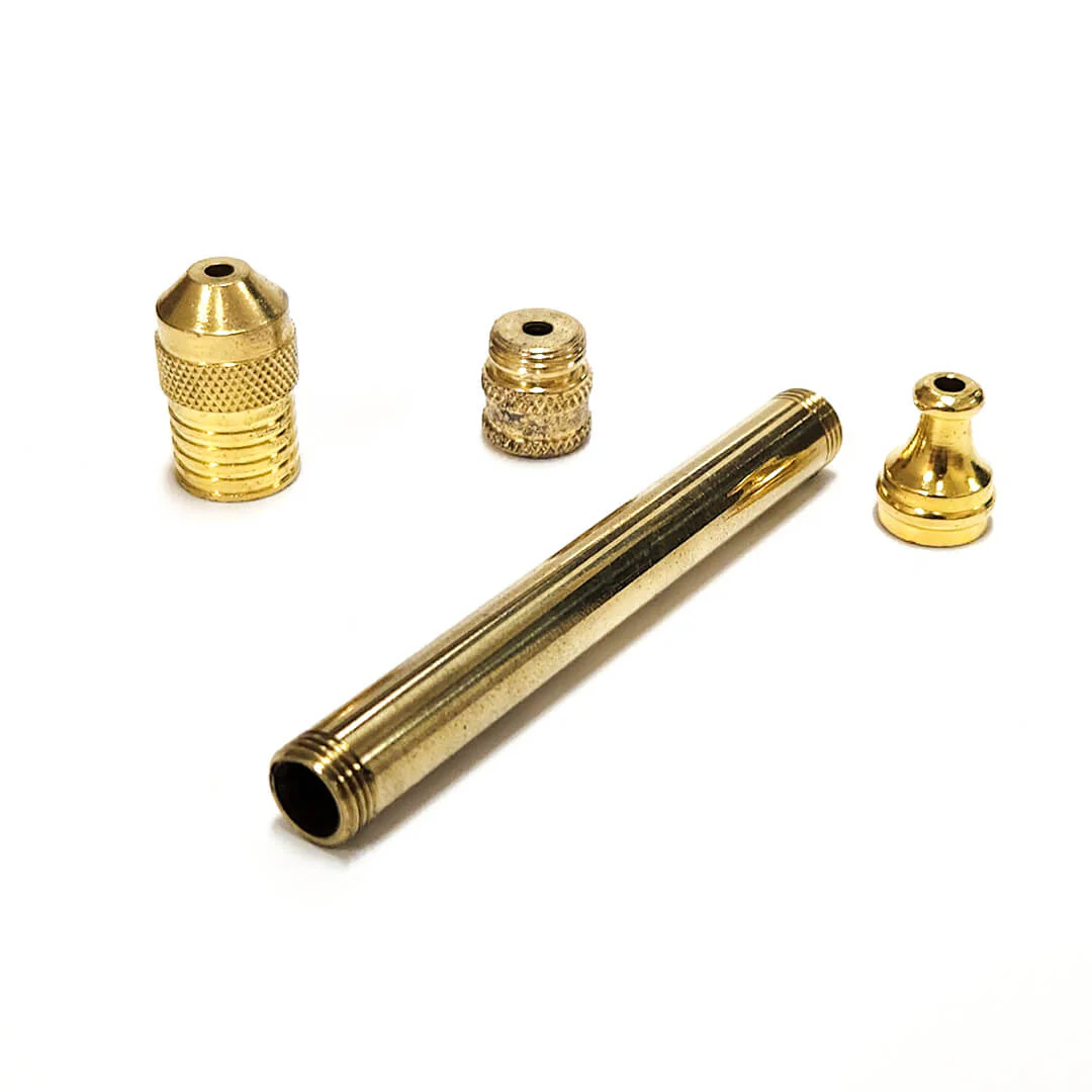 BRASS SMOKELESS PIPE 8cm - Image 3