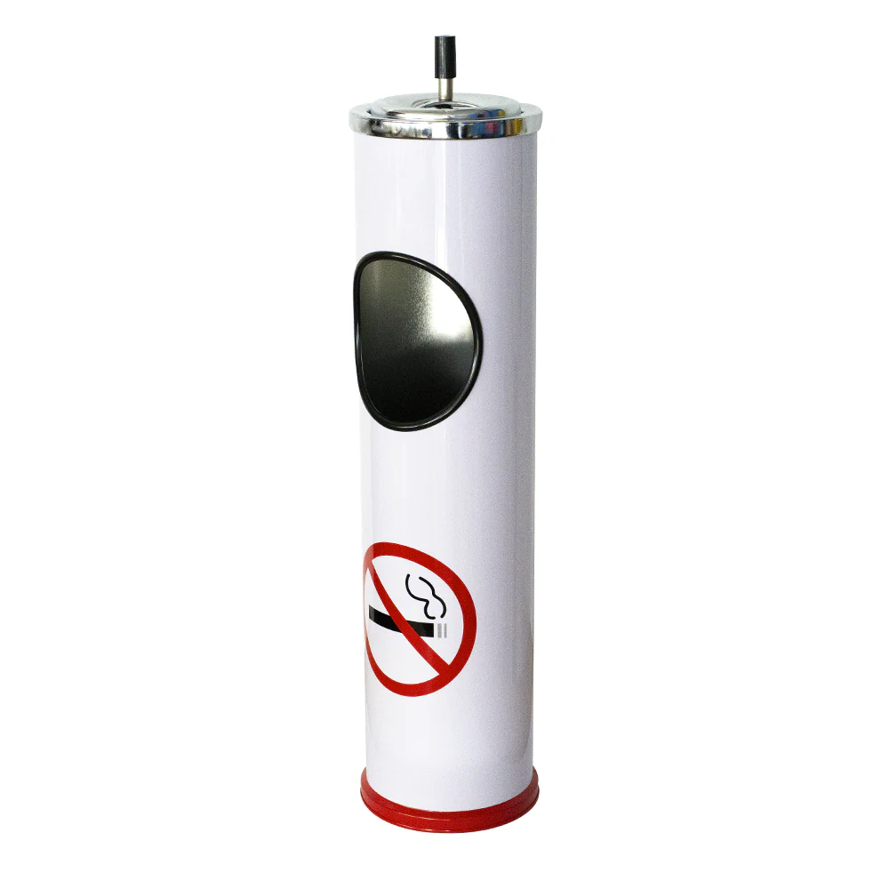 ASHTRAY - 60CM NO SMOKING SYMBOL WHITE