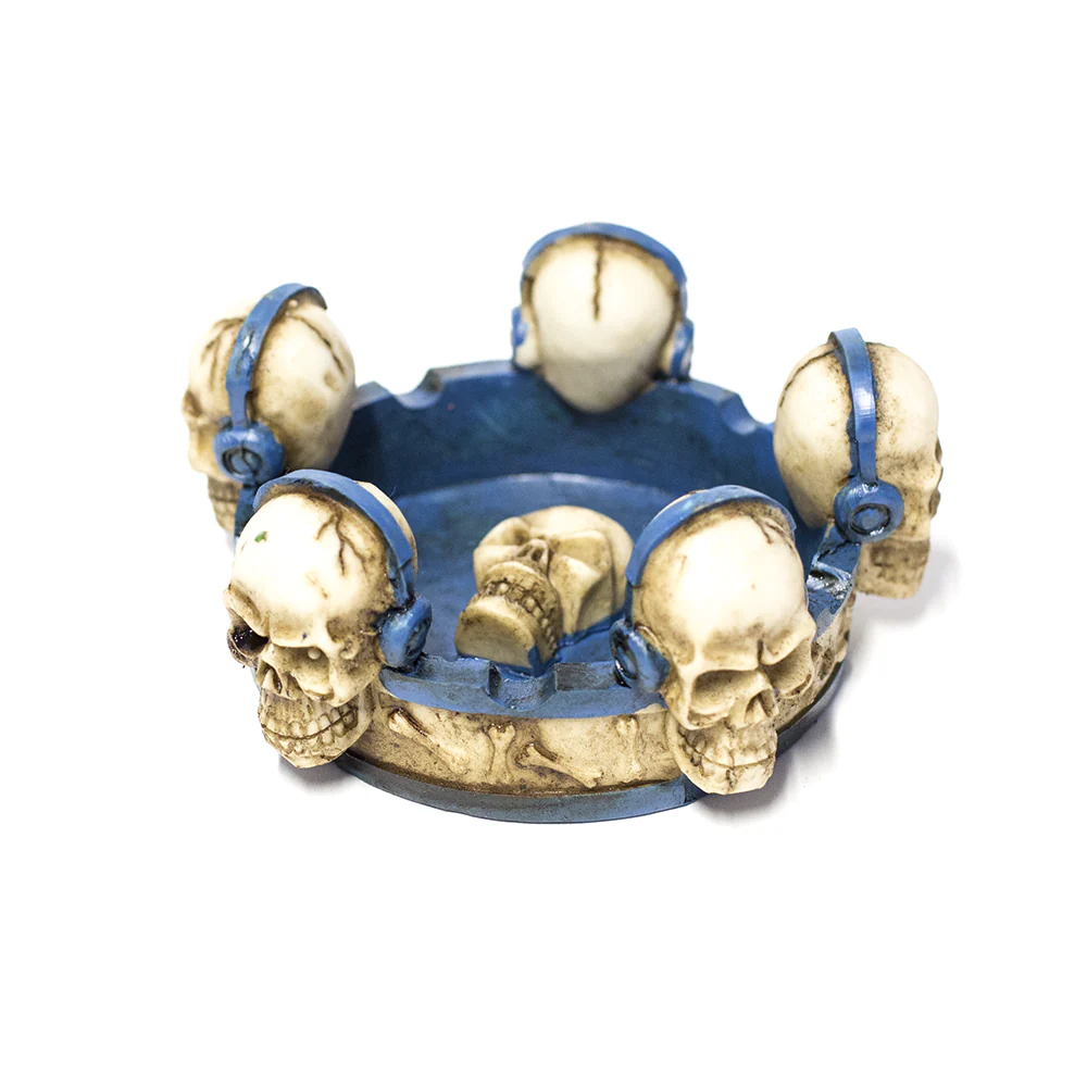 ASHTRAY - SKULLS W/ BLUE/BLACK BASE - Image 3