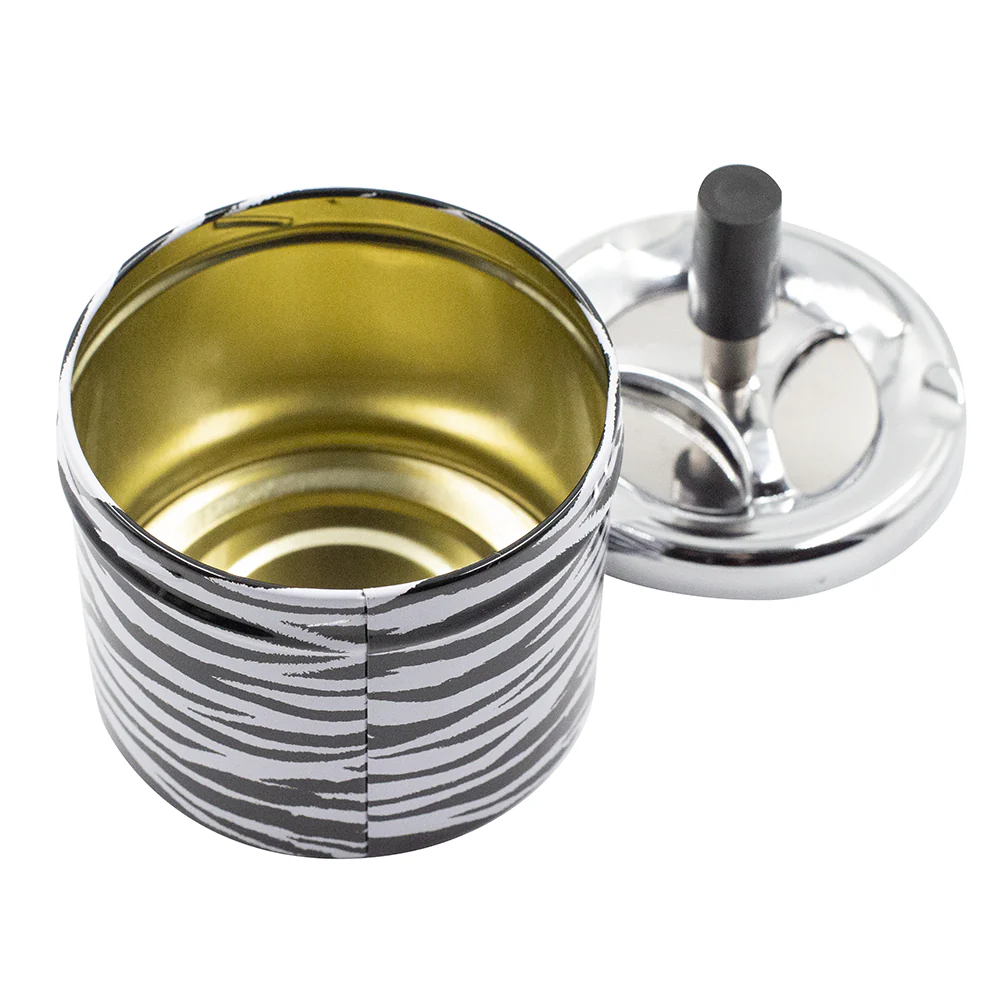 ASHTRAY - ZEBRA PRINT SPINNING TRAY 9.3CM - Image 3