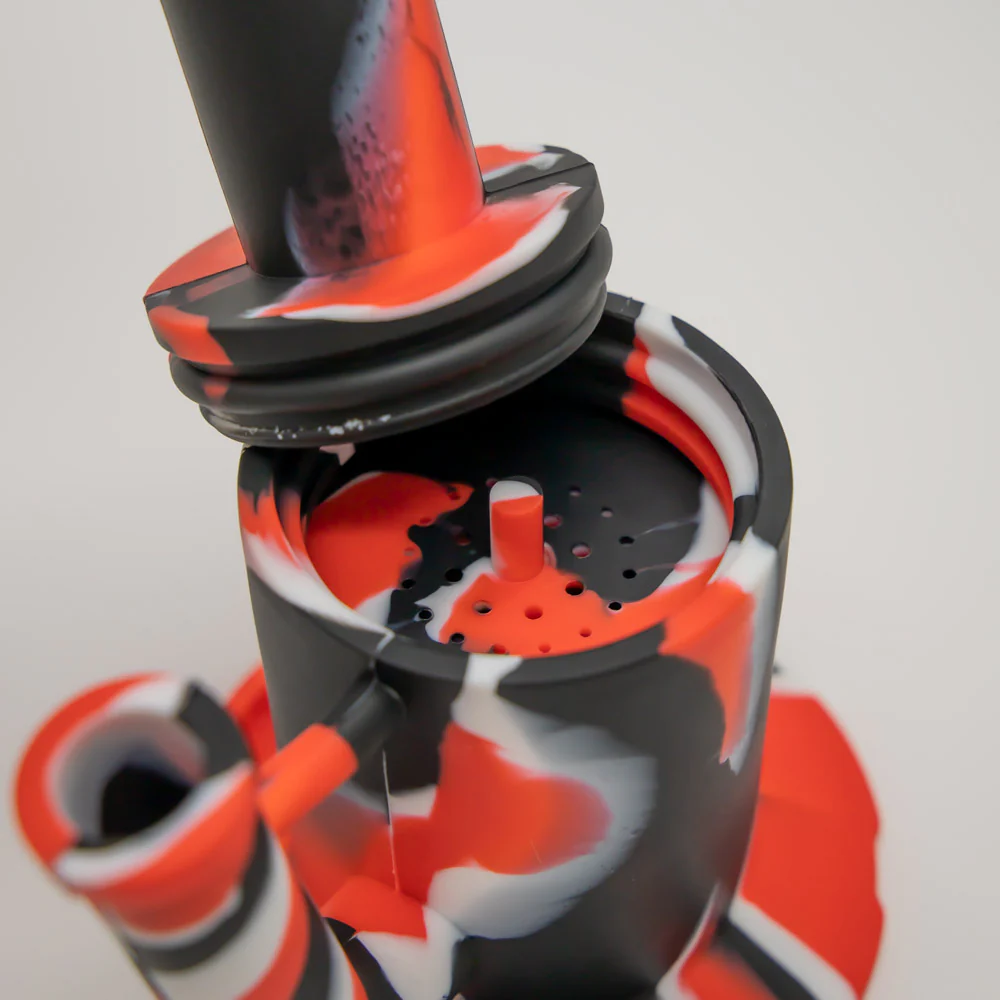 Bender Silicone Bong - Black White Red - Image 4
