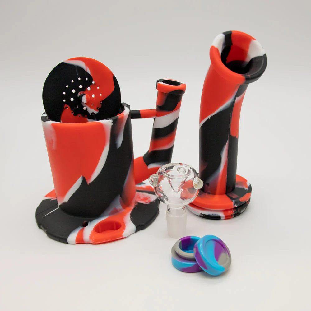 Bender Silicone Bong - Black White Red - Image 6