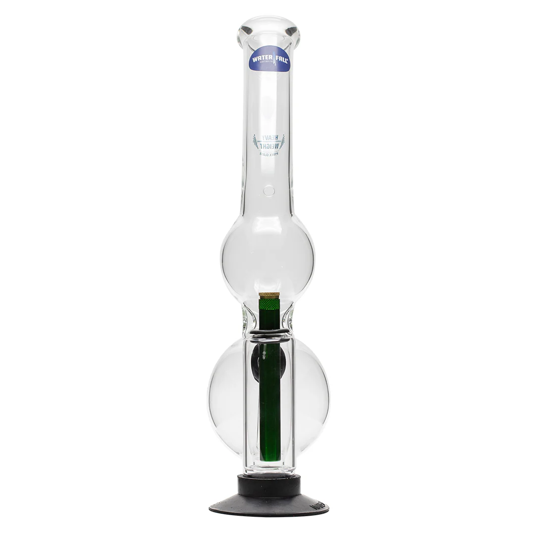 Bent Double Bubble Glass Bong [Ash Catcher] - Image 3