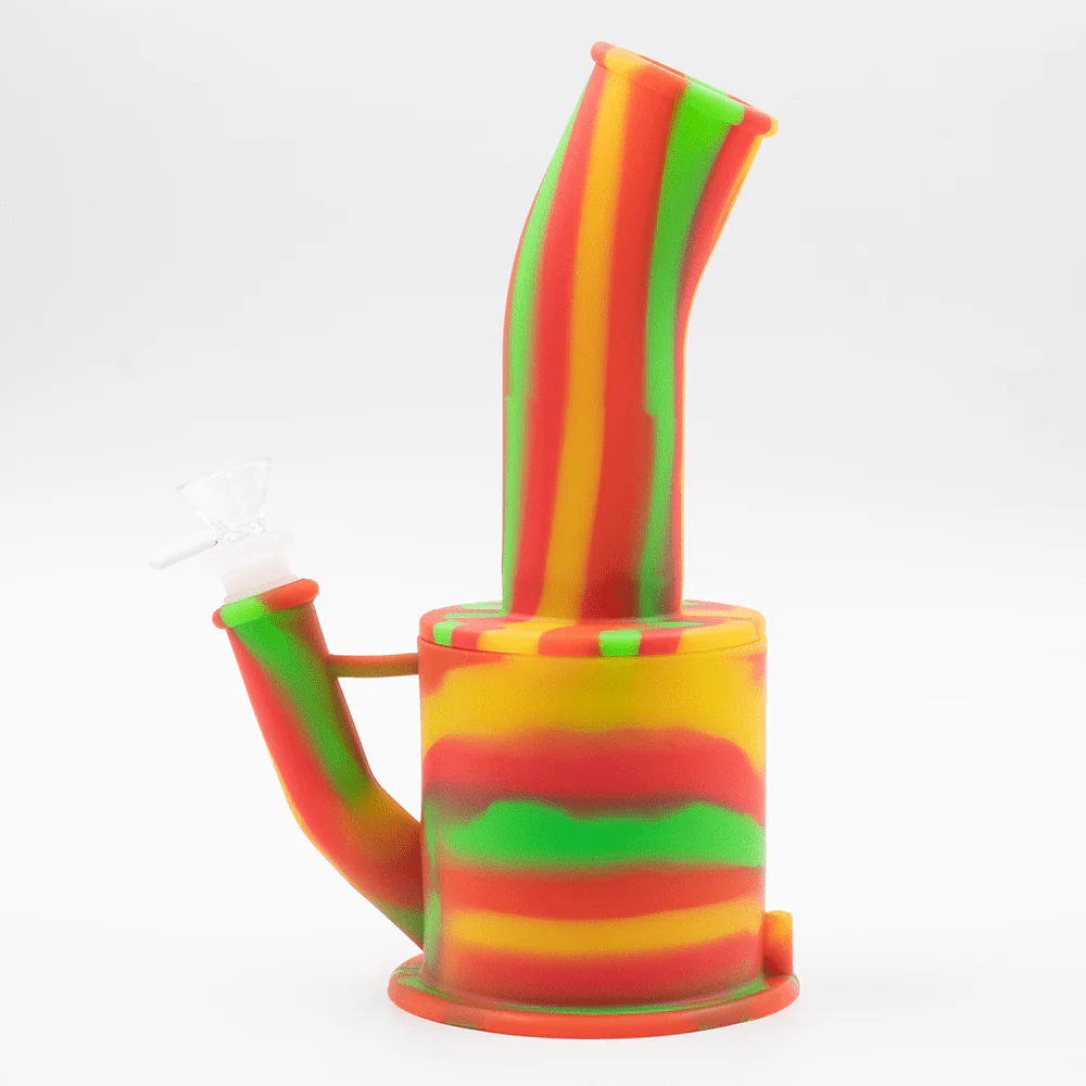 Bent Short Stack Silicone Bong - Image 13