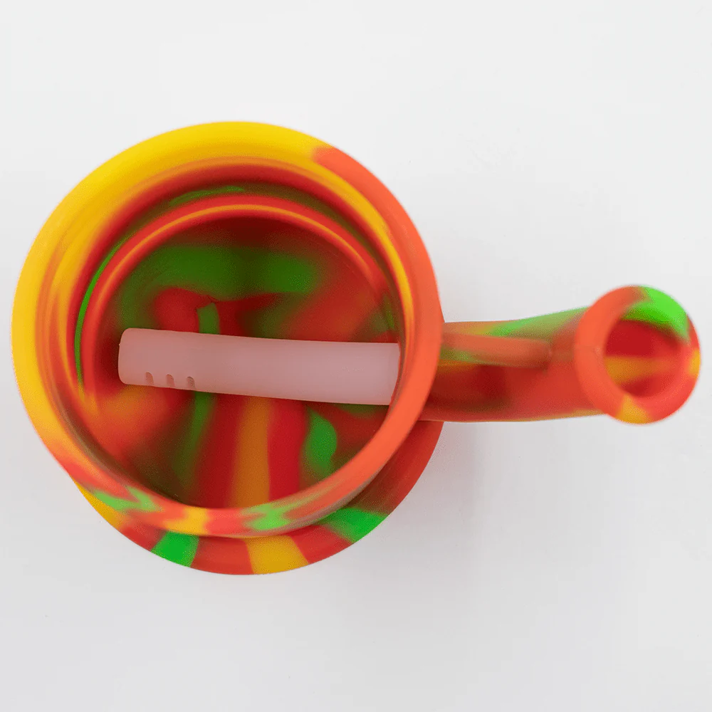 Bent Short Stack Silicone Bong - Image 16
