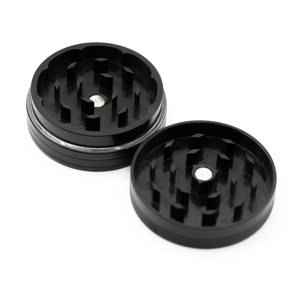 Black Two-Part Aluminium Grinder 50mm - Image 2