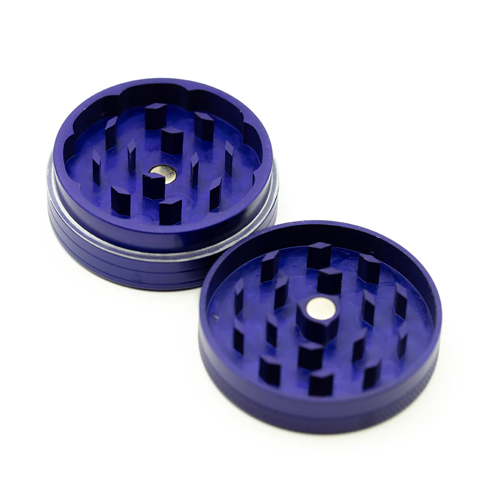Blue Two-Part Aluminium Grinder 50mm - Image 2