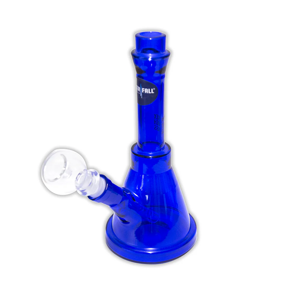 Solid Flask Glass Bong - Blue