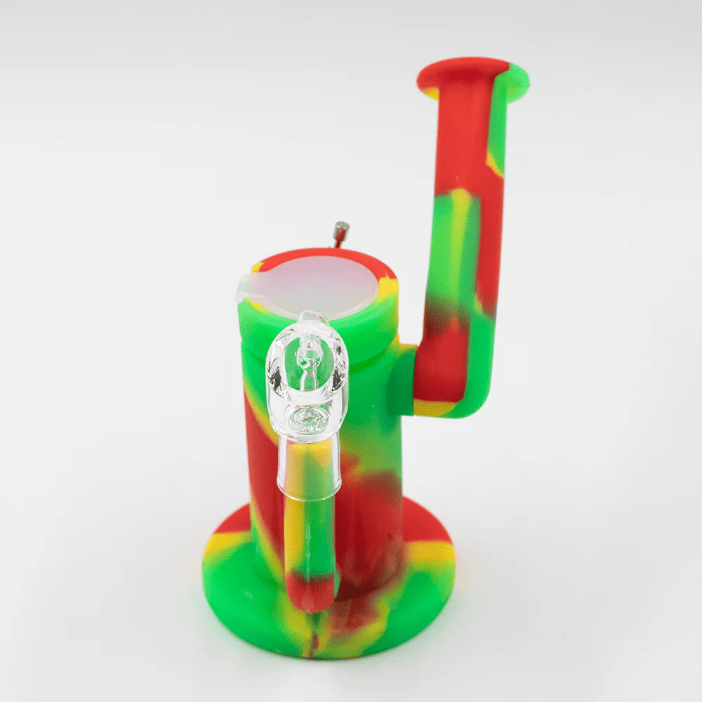 Steel Dab Silicone Bong - Rasta - Image 5