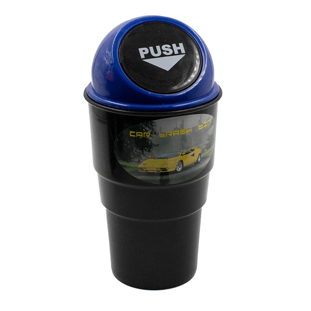 Butt Bin Black With Lid Ash Tray - Image 2