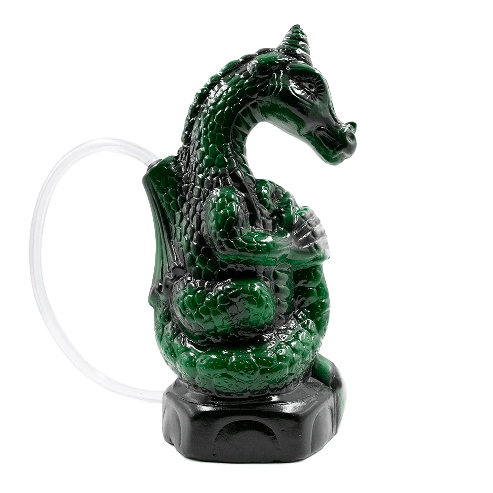 Dragon Ceramic Hose Bong - Green - Image 3