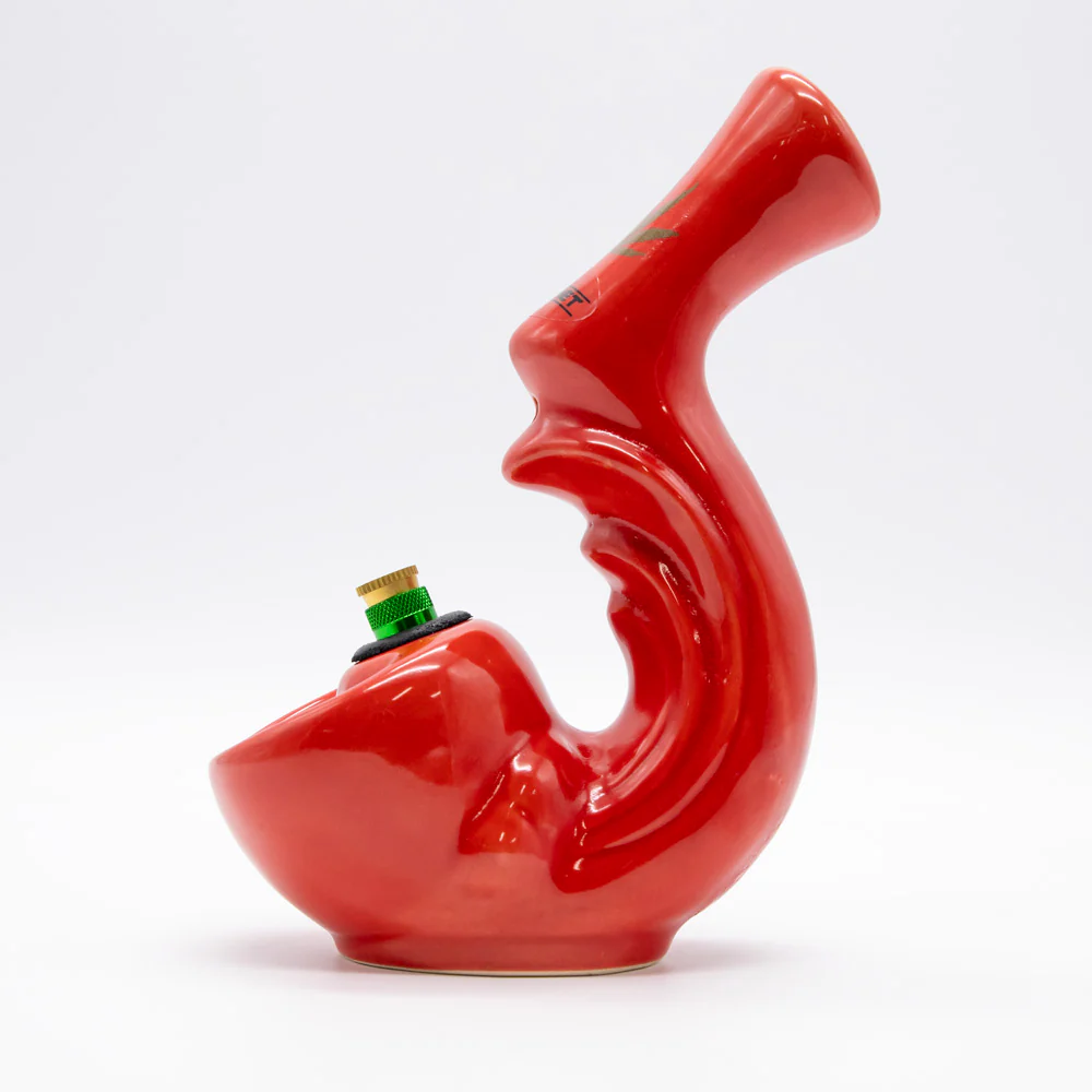 Sherlock Gripper Ceramic Bong - Red - Image 4