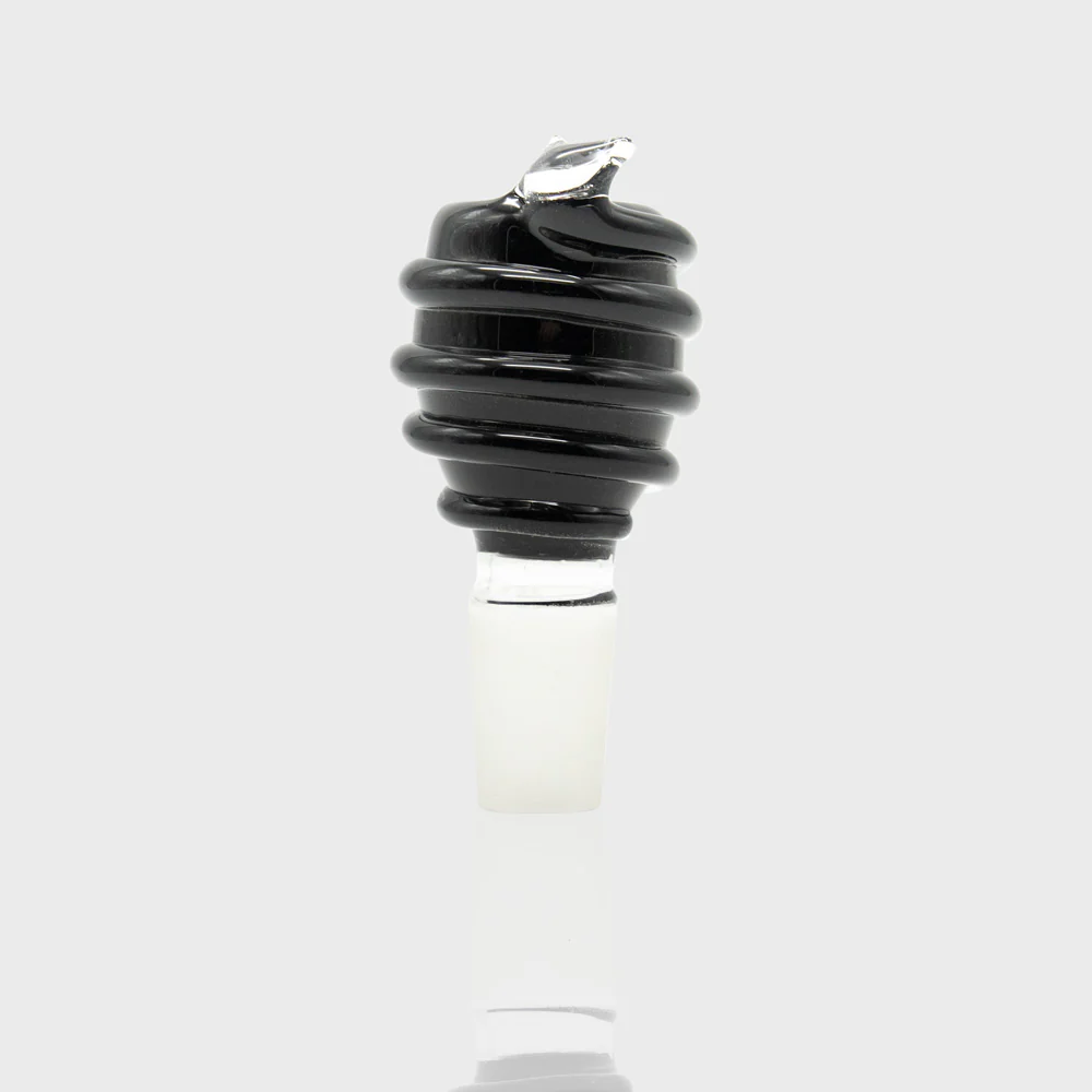 Coiled Black Snake Glass Cone