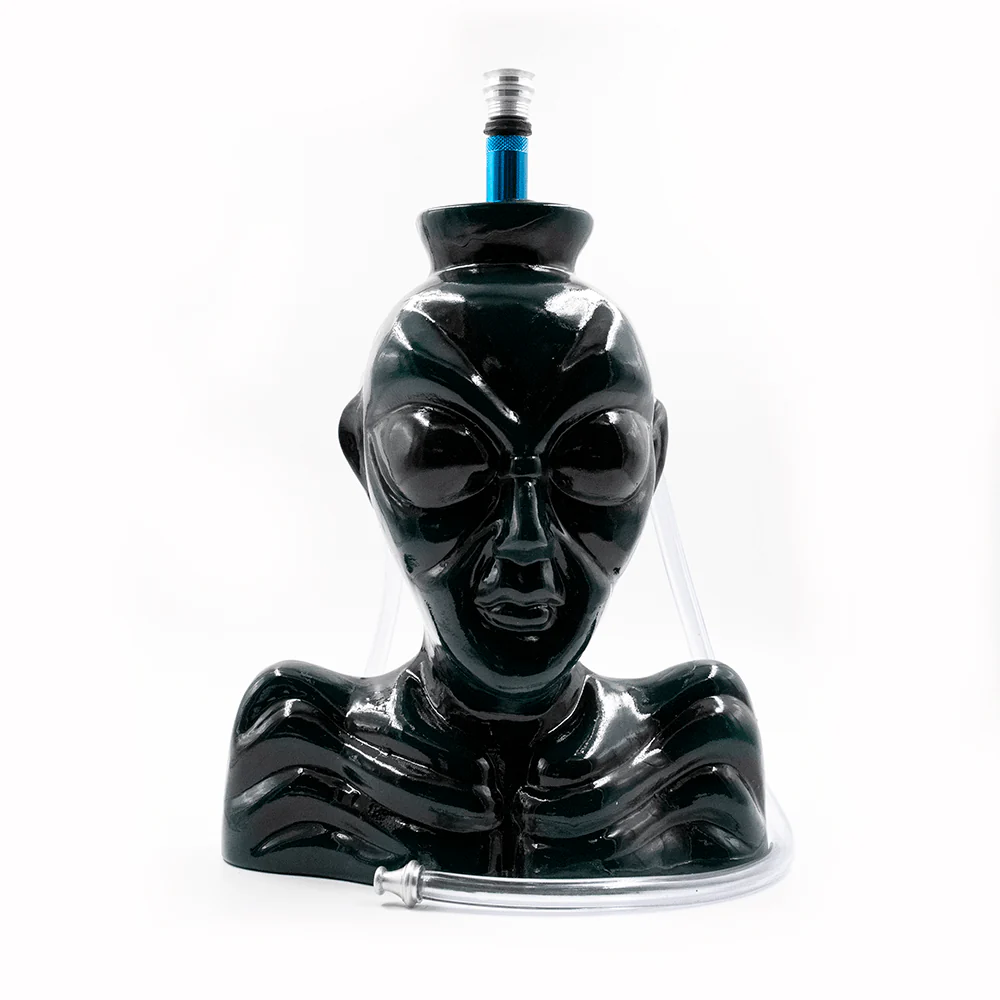 Alien Ceramic Hose Bong - Dark Green - Image 4