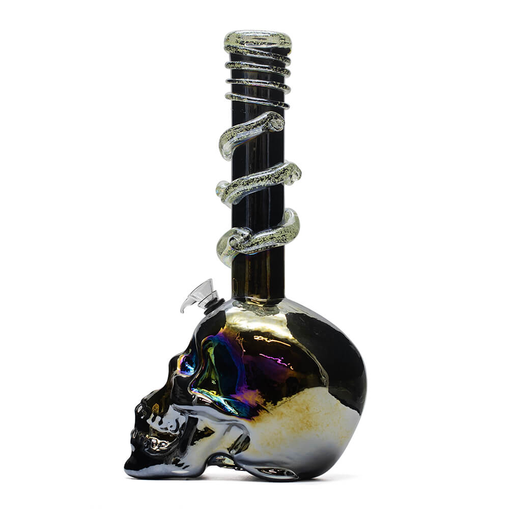 Planet X Death Skull Glass Bong
