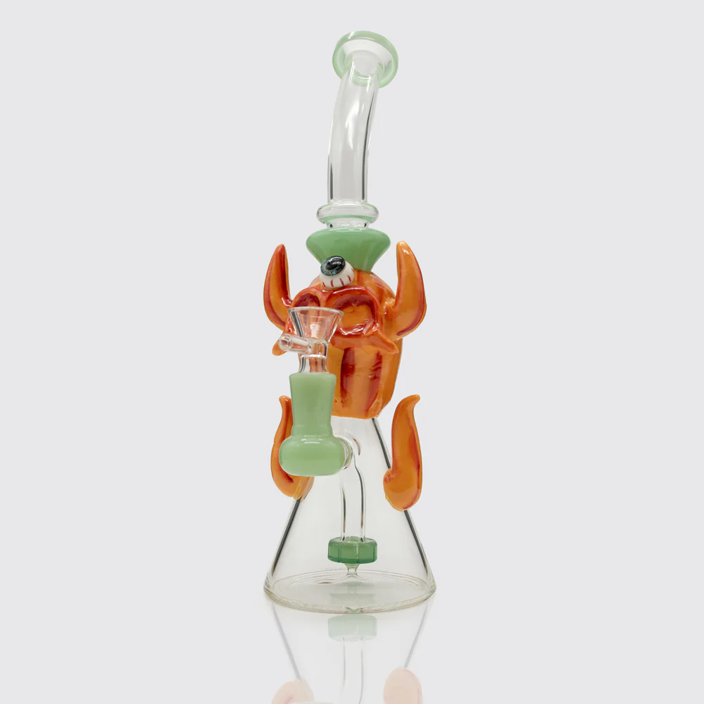 Demon Cyclops Glass Bong - Green