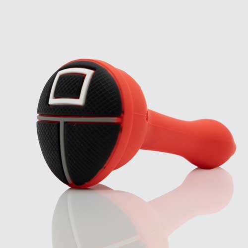 Red Mask Silicone Dry Pipe [Square] - Image 2