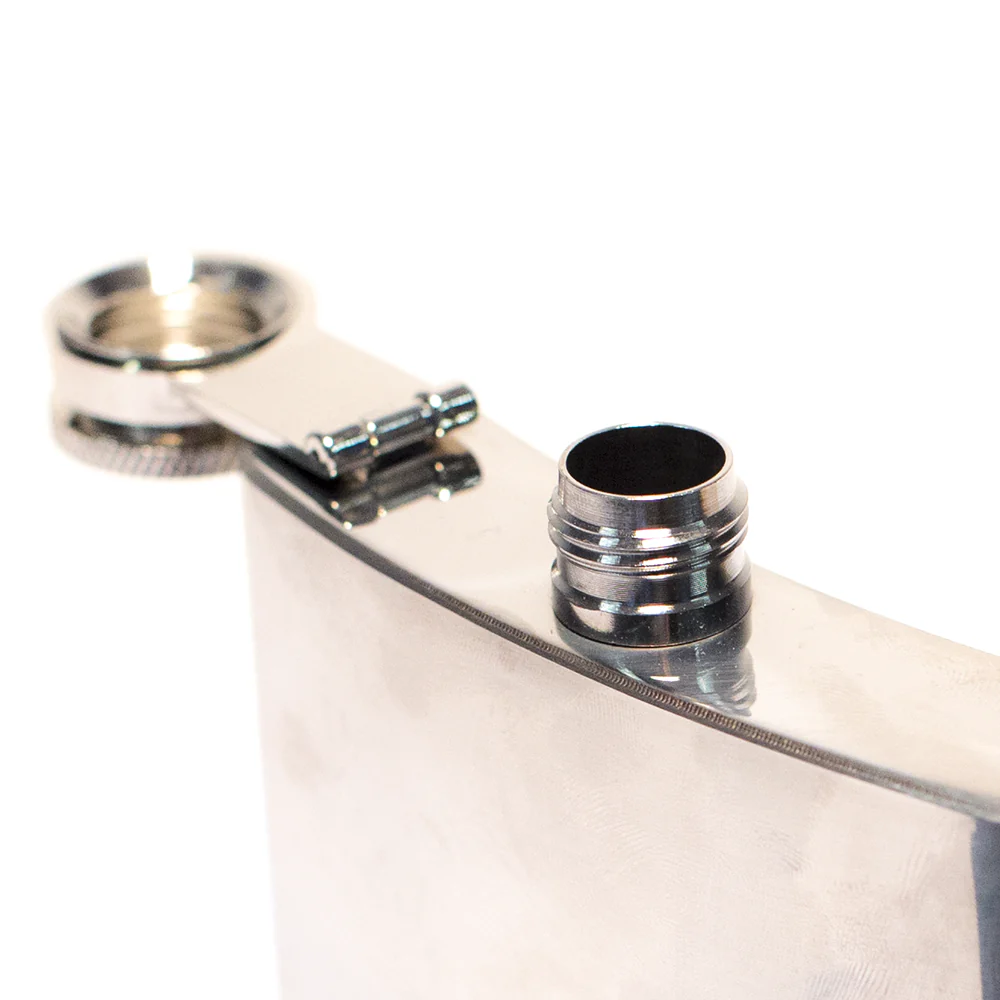 FLASK - GLOSS SILVER 7oz FLASK - Image 3