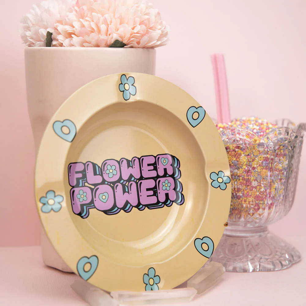 Flower Power Metal Ashtray - Image 4