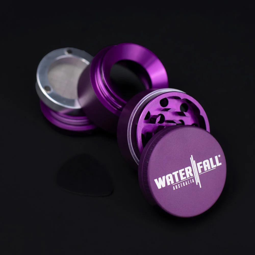 Four-Part Aluminium Grinder with Removable Screen - Matte Dark Purple (43mm) - Image 5