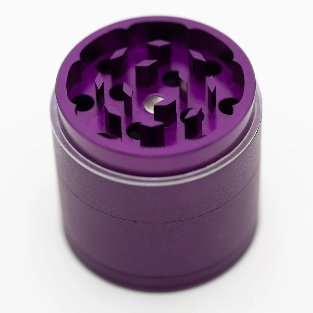Four-Part Aluminium Grinder with Removable Screen - Matte Dark Purple (43mm) - Image 7