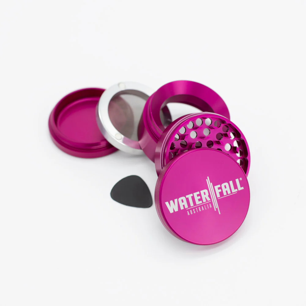 Four-Part Gloss Aluminium Grinder with Removable Screen 63mm - Image 11