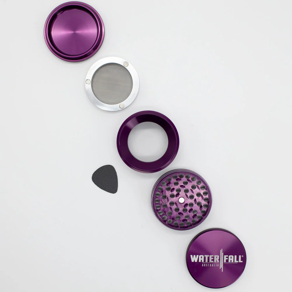 Four-Part Gloss Aluminium Grinder with Removable Screen 63mm - Image 18