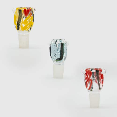 Glass Cone - Square - Assorted Colour Swirls - 18mm