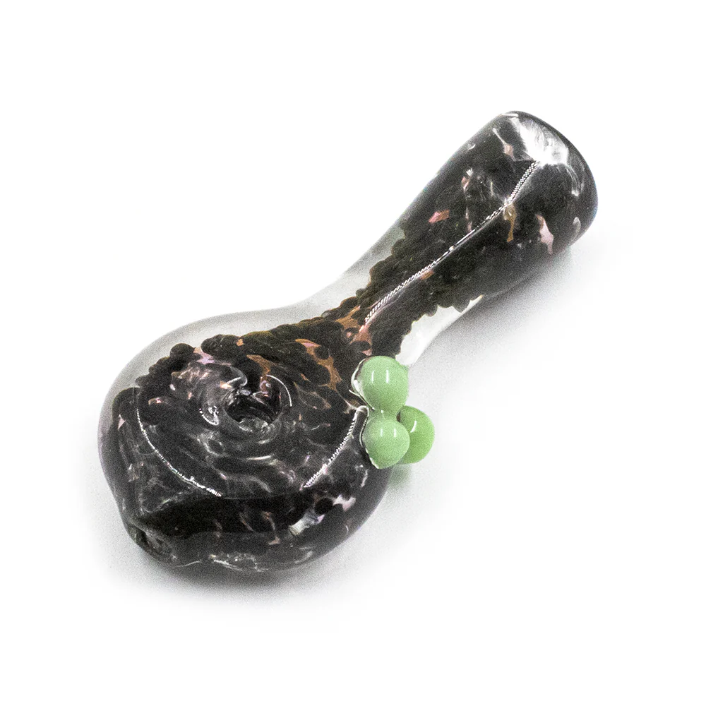 GLASS PIPE- DOUNUT INNER BLUE TO GREEN W/3 BUMPS #31 - Image 2