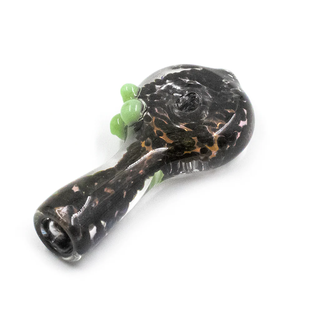 GLASS PIPE- DOUNUT INNER BLUE TO GREEN W/3 BUMPS #31 - Image 3