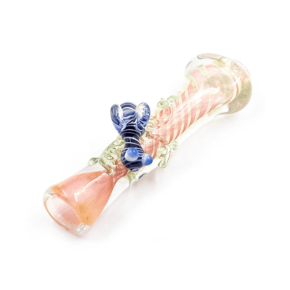 GLASS PIPE- INSECT ON BRANCH BROWN/GREEN #25 - Image 2