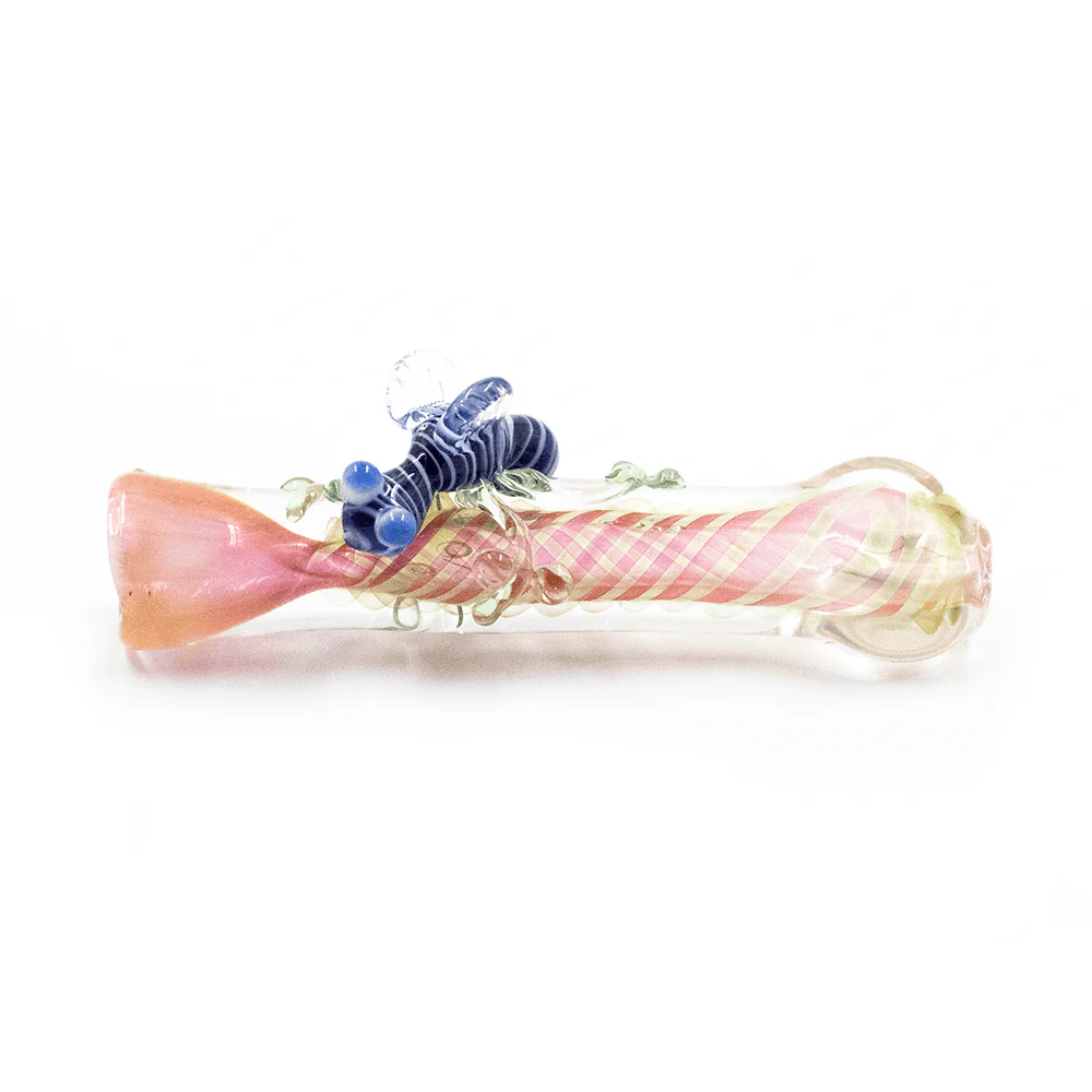 GLASS PIPE- INSECT ON BRANCH BROWN/GREEN #25 - Image 3