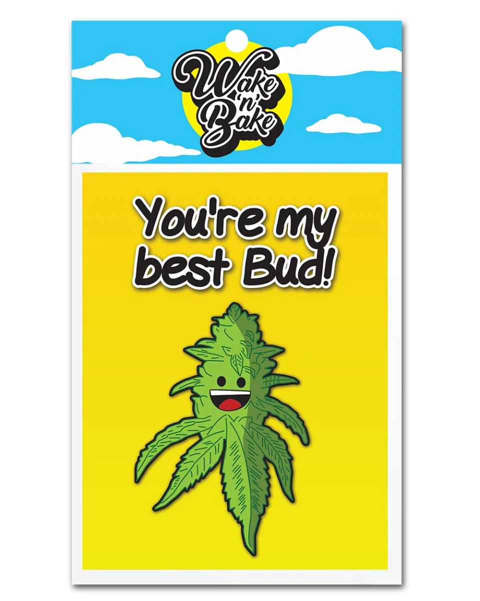 GREETING CARD - BEST BUDS YELLOW WAKE N BAKE - Image 3