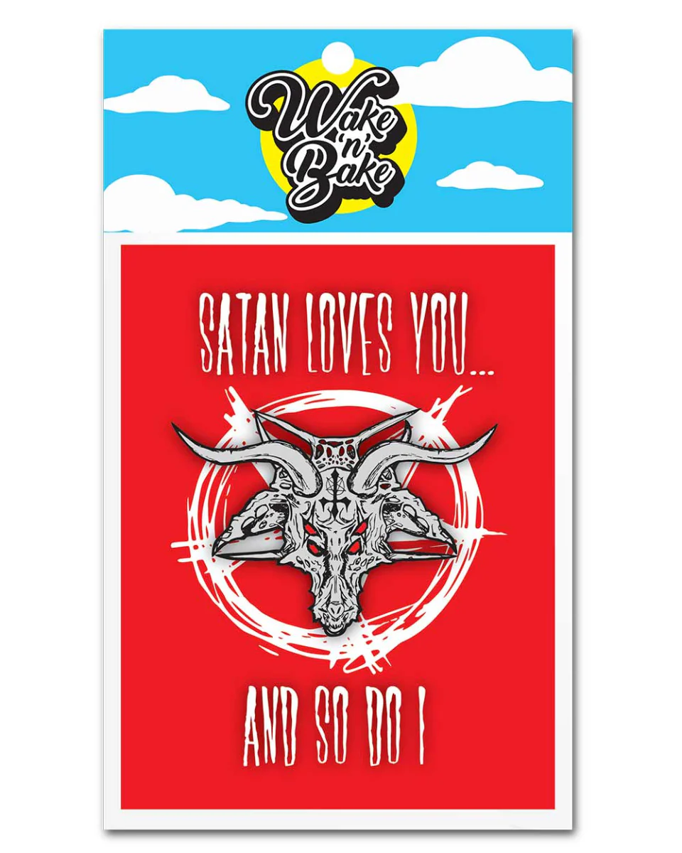 GREETING CARD - SATAN LOVES YOU WAKE N BAKE - Image 3