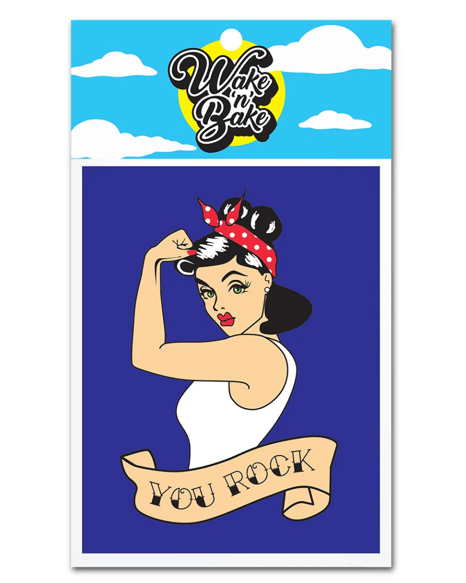 GREETING CARD - YOU ROCK BLUE WAKE N BAKE - Image 3