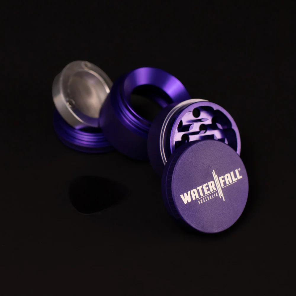 Four-Part Aluminium Grinder with Removable Screen - Matte Blue (43mm) - Image 6