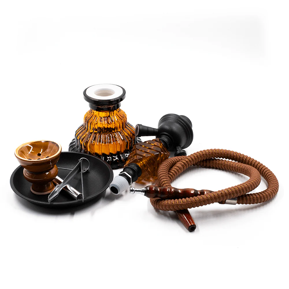 HOOKAH- 1 HOSE CHANDELIER BROWN GLASS 55CM - Image 2