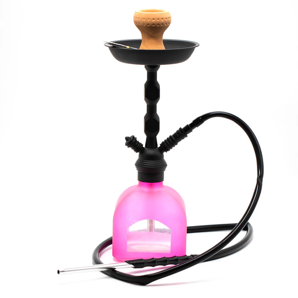 Hookah - 44cm Black w/ Pink Base 1 Hose - Image 6