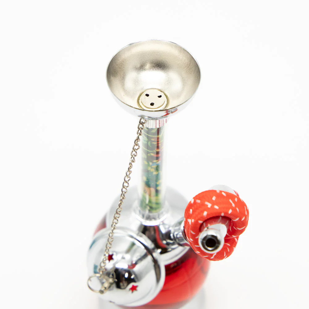 Red Bubble With Spade Hookah [One Hose] - Image 3