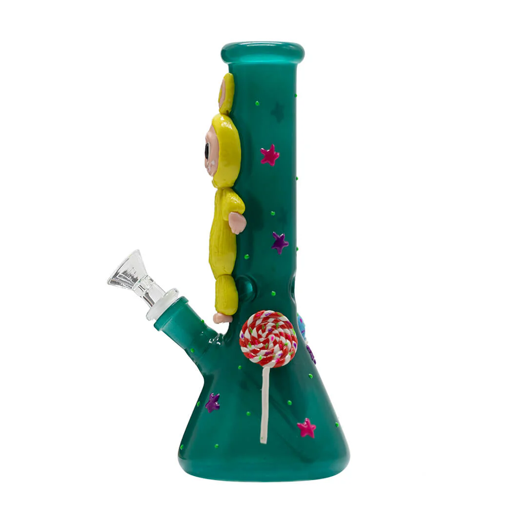 Aqua Bong with Yellow Lafufu - Glass Bong - Image 2