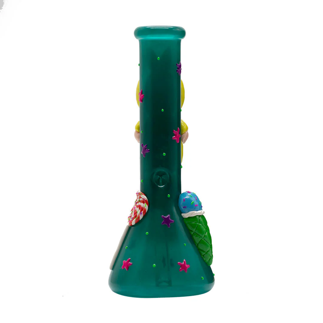 Aqua Bong with Yellow Lafufu - Glass Bong - Image 5
