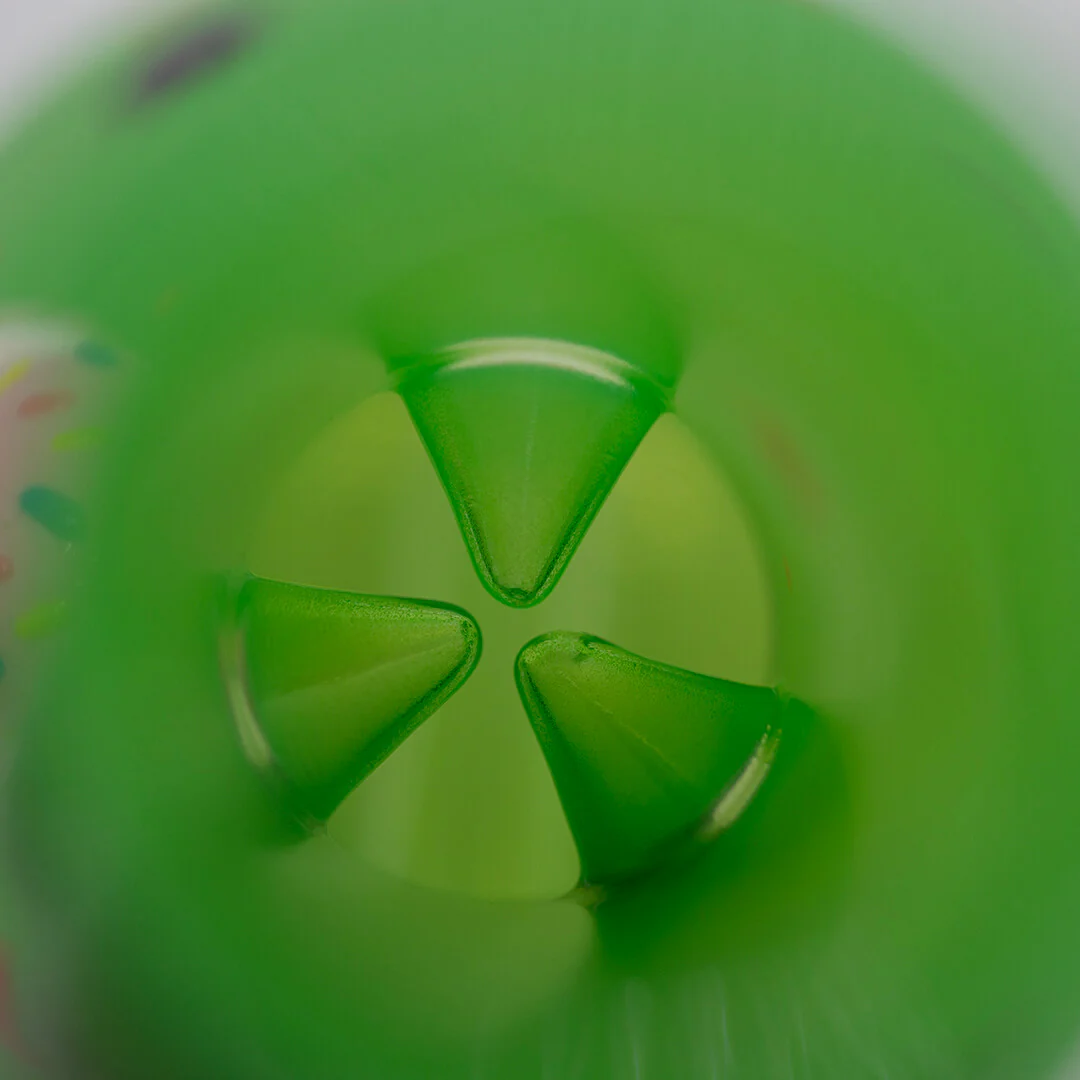 Green Bong with Brown Lafufu - Glass Bong - Image 6