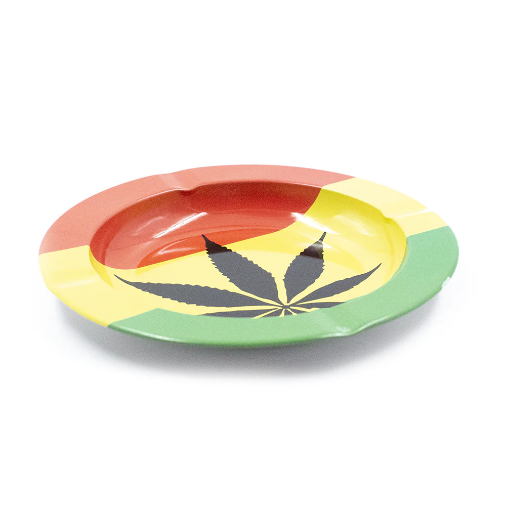 METAL ASHTRAY - RASTA WEED LEAF - Image 2