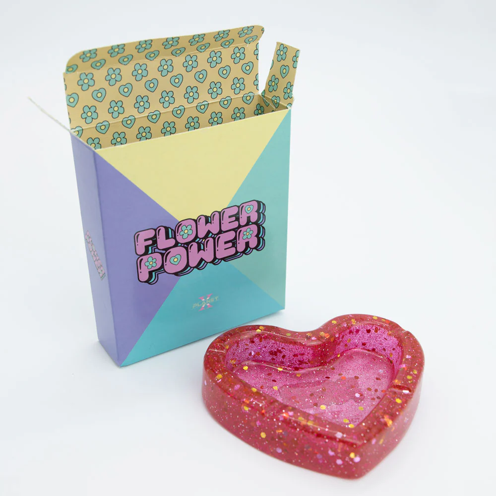 Pink Heart-Shaped Resin Ashtray - Image 5