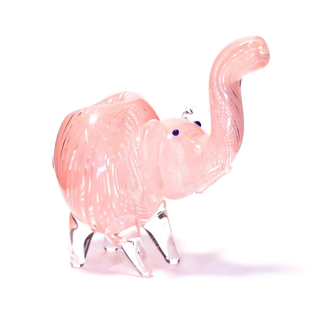 PIPE - GLASS ELEPHANT PINK SWIRLS - Image 2
