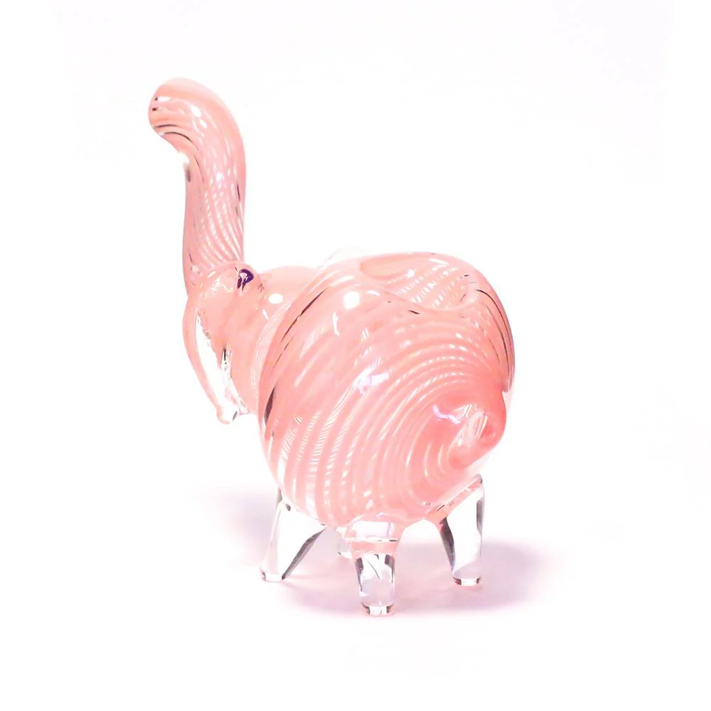 PIPE - GLASS ELEPHANT PINK SWIRLS - Image 3