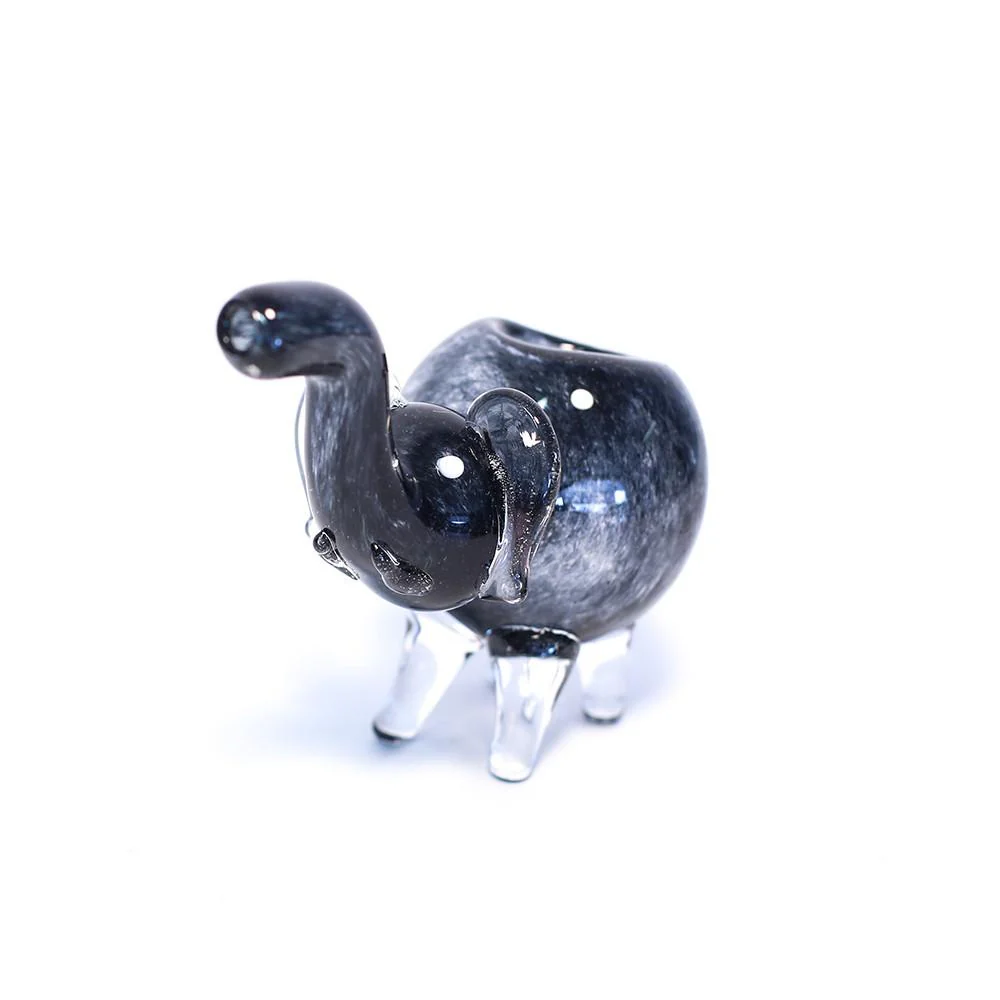 PIPE - GLASS ELEPHANT SOLID BLACK - Image 2