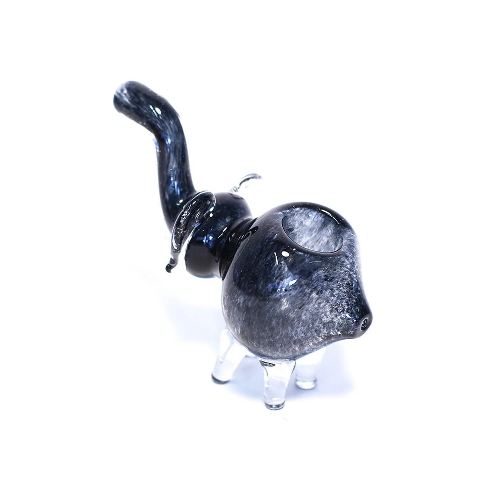 PIPE - GLASS ELEPHANT SOLID BLACK - Image 3